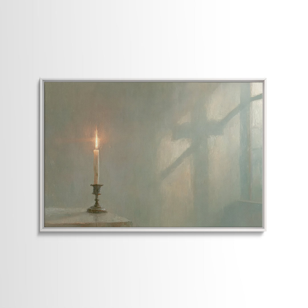 Holy Reflection | Framed Canvas Print | Christian Wall Art | Christian Art Canvas | Minimalist Christian Art | Christian Art