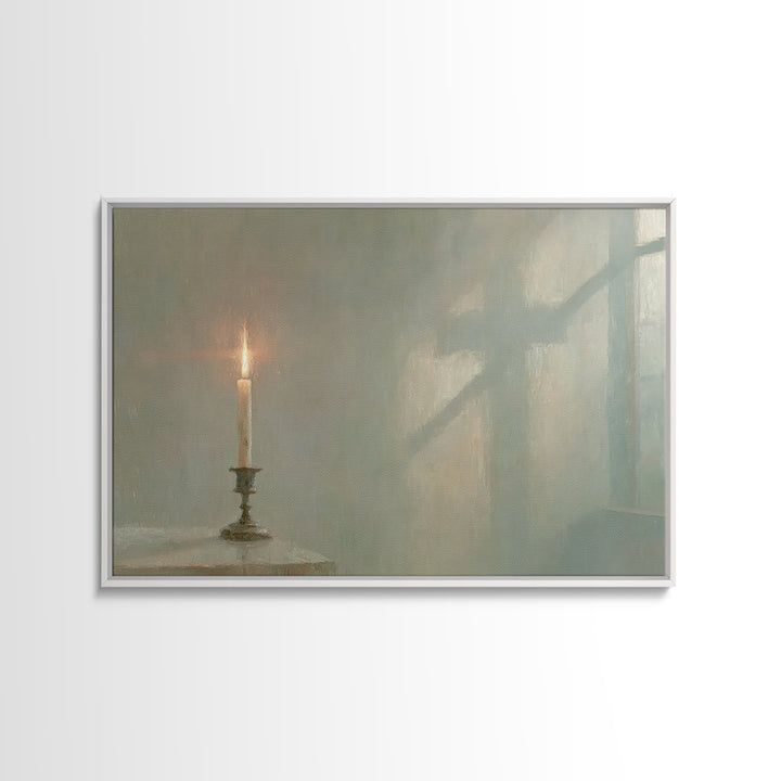 Holy Reflection | Framed Canvas Print | Christian Wall Art | Christian Art Canvas | Minimalist Christian Art | Christian Art