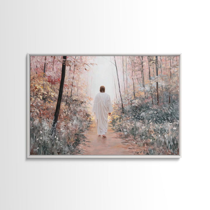Light Through The Trees | Framed Canvas Print | Christian Wall Art | Christian Art Canvas | Modern Christian Art | Christian Gift Ideas | C