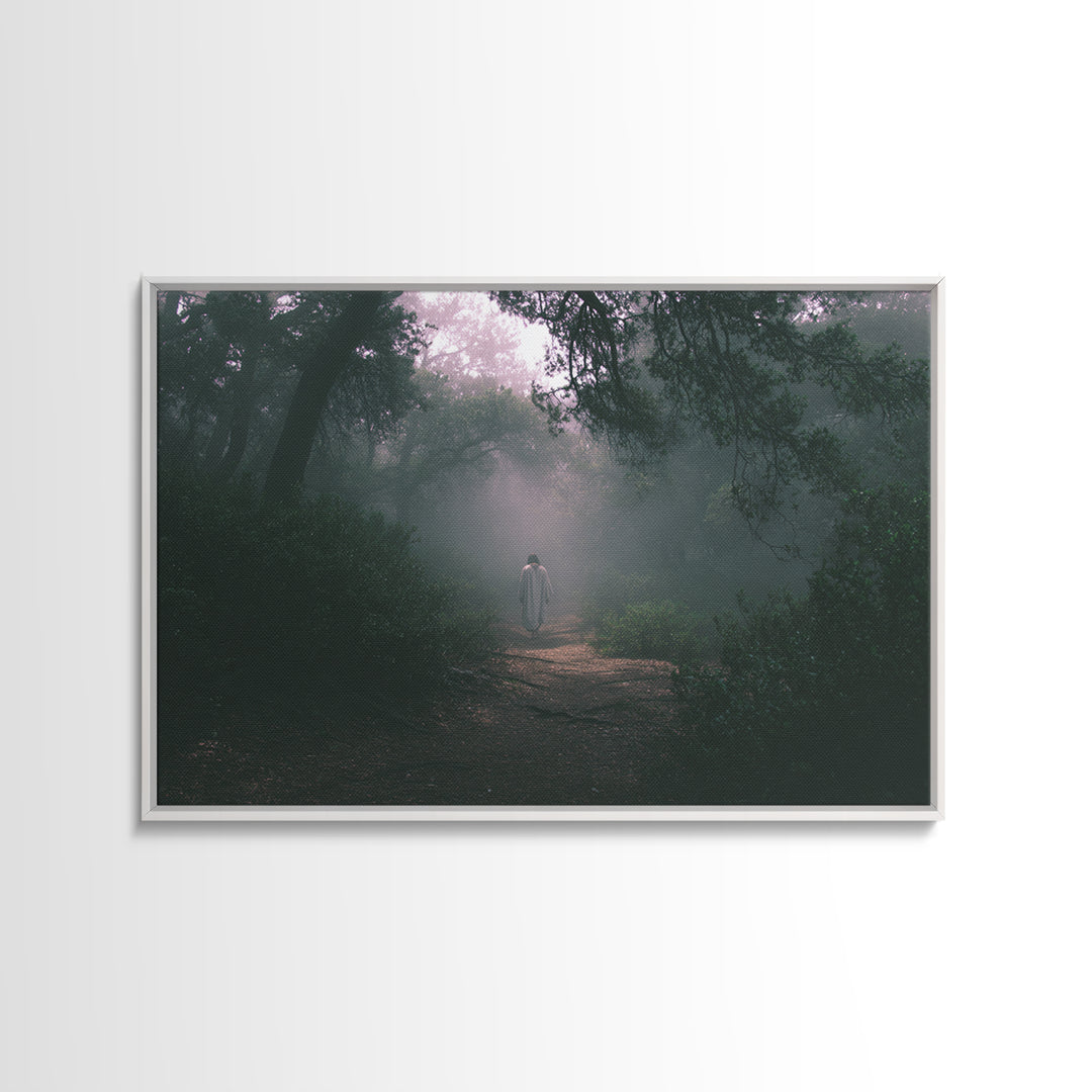 Mist Of His Presence, Framed Canvas Print, Christian Wall Art, Christian Art Canvas, Subtle Christian Art, Christian Paintings, Christian A
