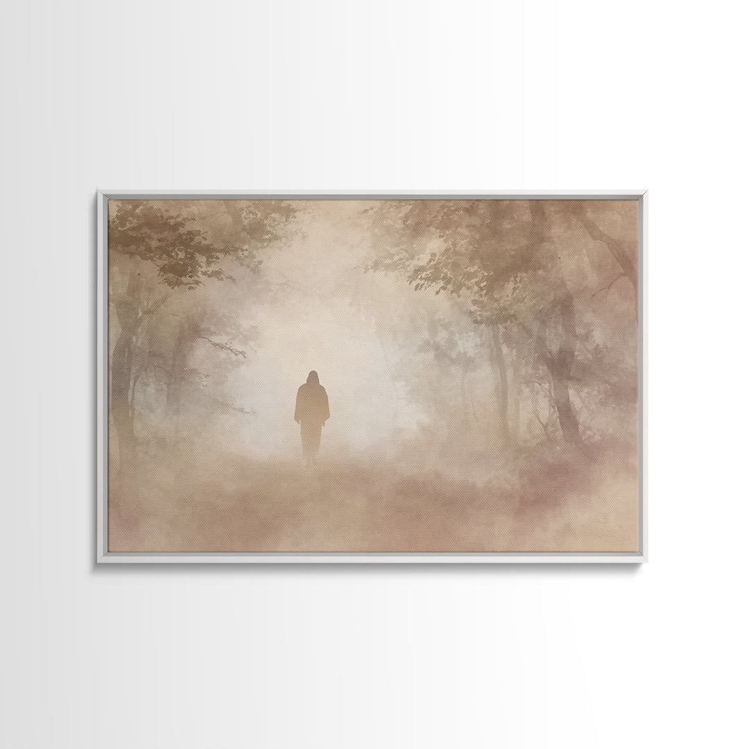Walk Of Gentle Hope | Framed Canvas Print | Christian Wall Art | Christian Art Canvas | Minimalist Christian Art | Christian Art Work | Chr