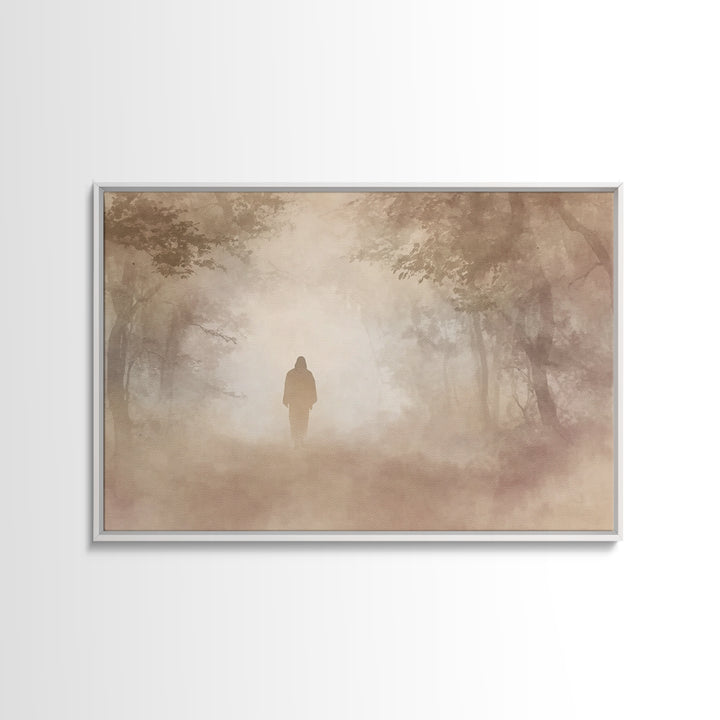 Walk Of Gentle Hope | Framed Canvas Print | Christian Wall Art | Christian Art Canvas | Minimalist Christian Art | Christian Art Work | Chr