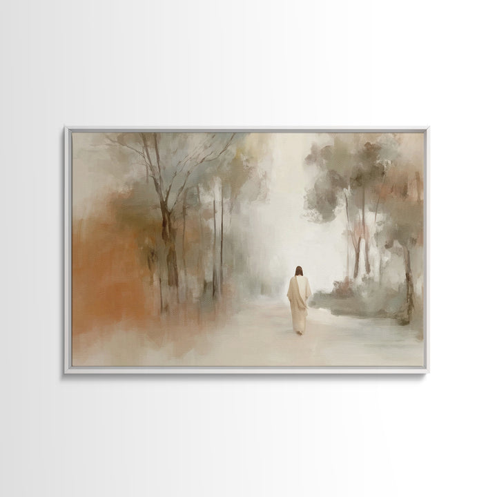 Radiant Path Home – Framed Canvas Print – Christian Wall Art – Christian Art Canvas – Pastoral Scenery – Christian Painting – Christian Dec