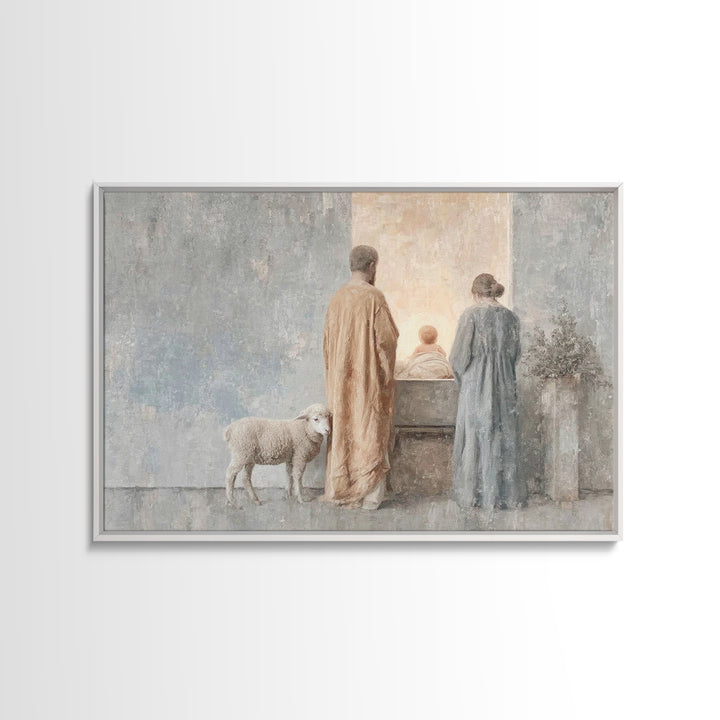 Holy Nativity – Framed Canvas Print – Christian Wall Art – Christmas Art – Christian Art Canvas – Christian Christmas Art – Christian Decor