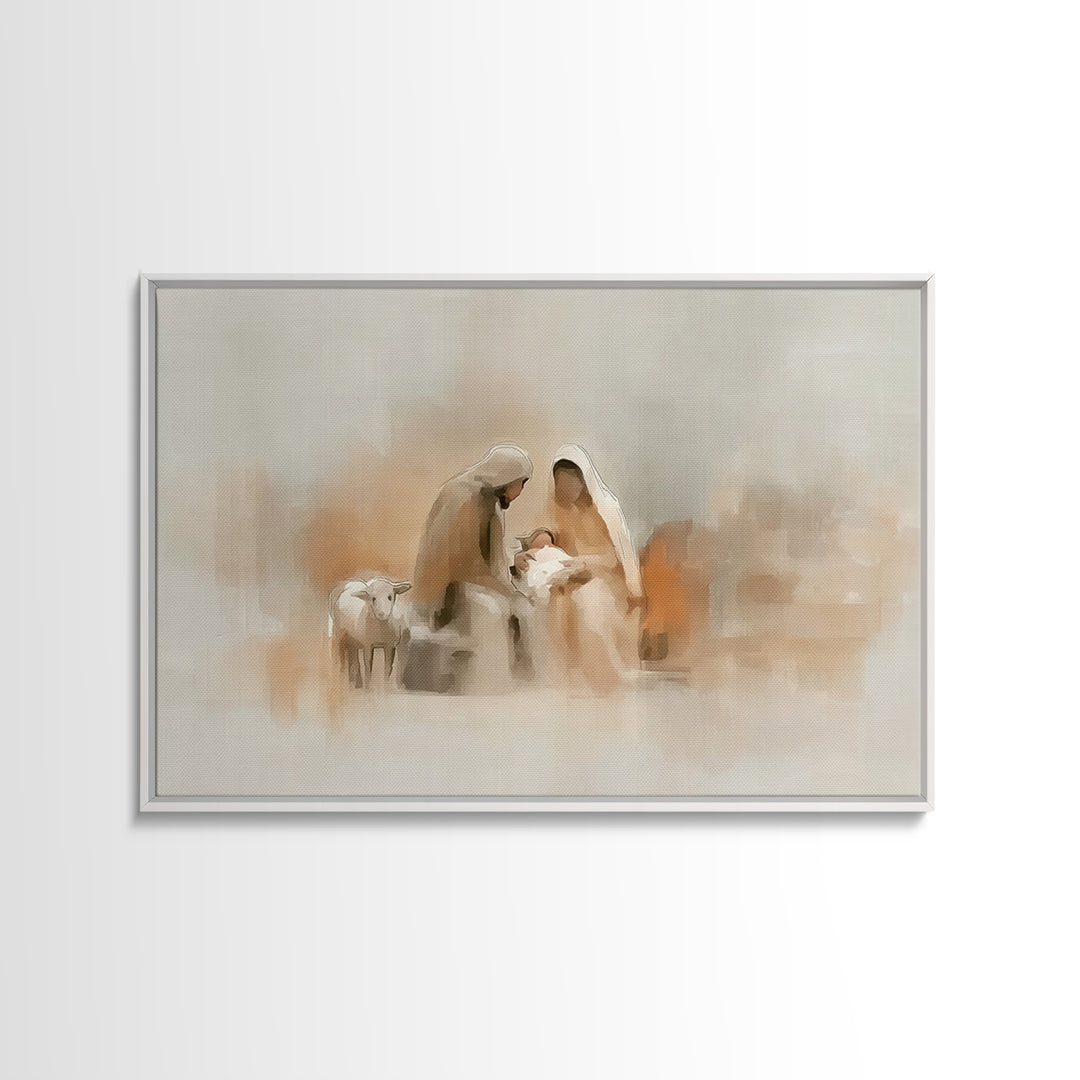Quiet Bethlehem Light | Framed Canvas Print | Jesus Painting | Christian Christmas Art | Christian Wall Art | Christian Art Canvas | Christ