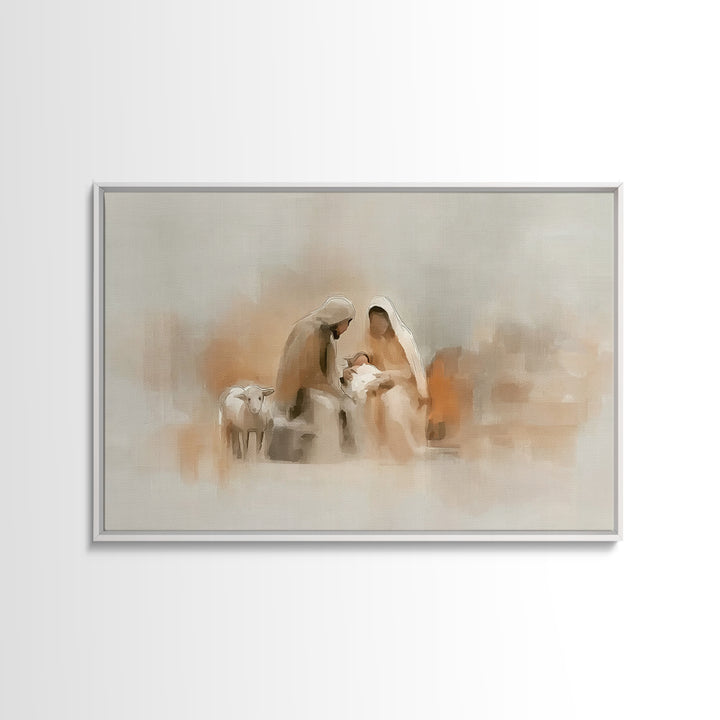 Quiet Bethlehem Light | Framed Canvas Print | Jesus Painting | Christian Christmas Art | Christian Wall Art | Christian Art Canvas | Christ