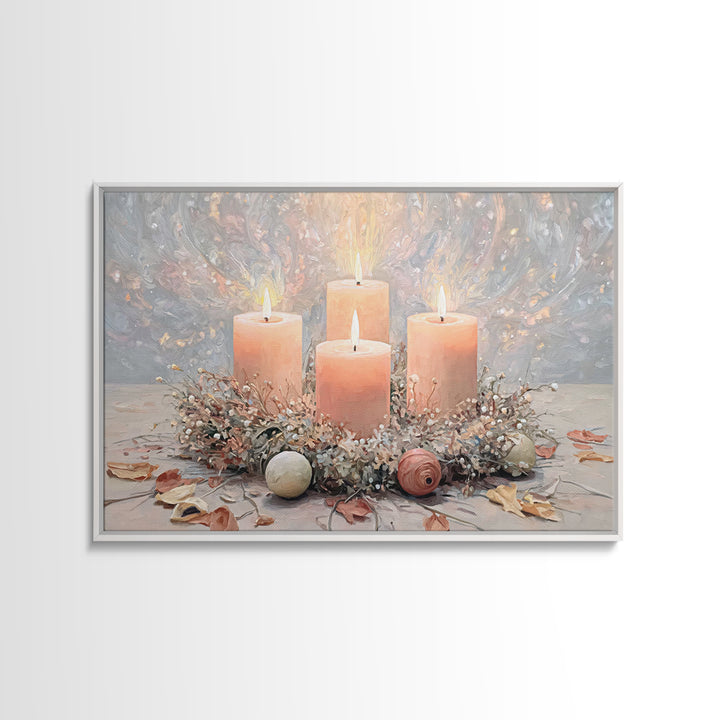 Advent Light | Framed Canvas Print | Christmas Wall Art | Christian Christmas Art | Christian Art Canvas | Christmas Art Prints