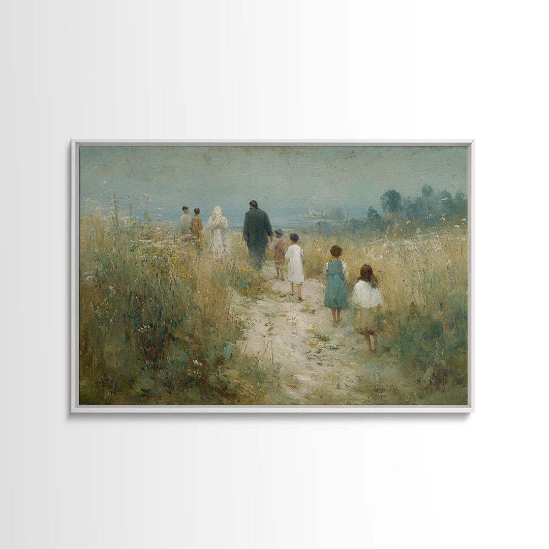 Path Of Gentle Faith – Framed Canvas Print – Christian Art Canvas – Christian Art Prints – Christian Wall Art – Jesus Painting – Christian
