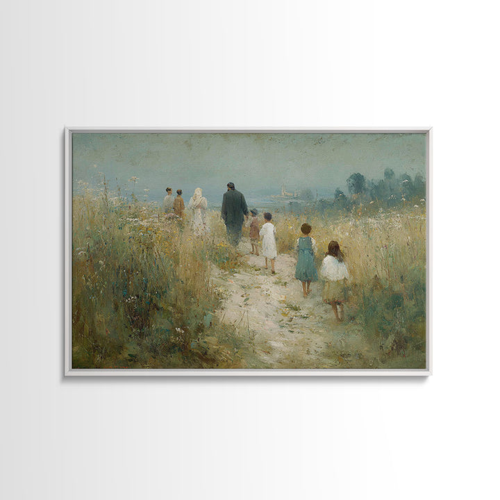 Path Of Gentle Faith – Framed Canvas Print – Christian Art Canvas – Christian Art Prints – Christian Wall Art – Jesus Painting – Christian