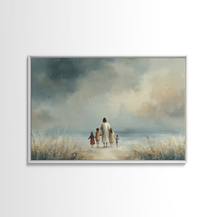 Sacred Journey Sky | Framed Canvas Print | Christian Art Canvas | Christian Art Prints | Christian Wall Art | Jesus Painting | Christian Gi
