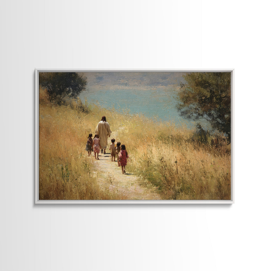 Path Of Mercy – Framed Canvas Print – Christian Wall Art – Jesus Painting – Christian Art Canvas – Christian Gift Ideas – Christian Decor