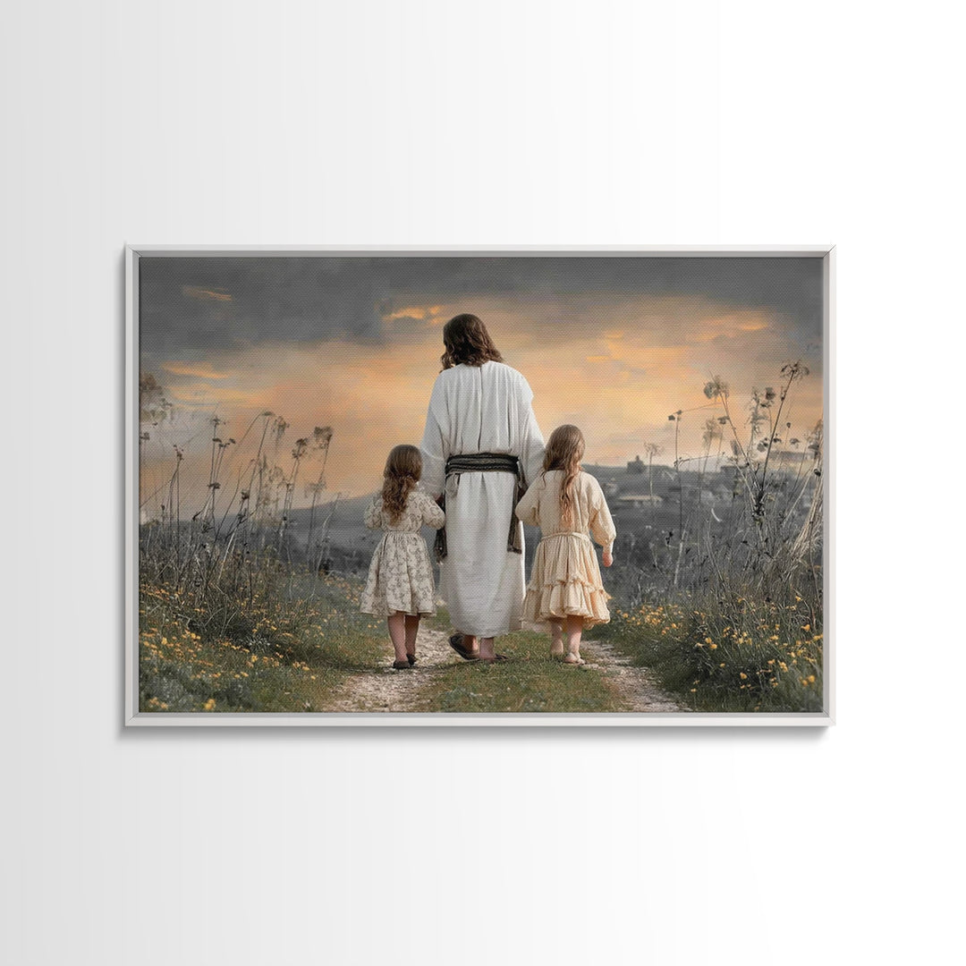 Evening Grace – Framed Canvas Print – Christian Art Canvas – Jesus Painting – Christian Wall Art – Christian Decorations – Christian Gift I