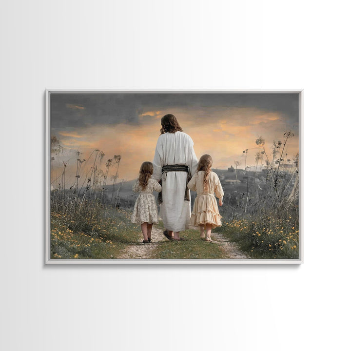Evening Grace – Framed Canvas Print – Christian Art Canvas – Jesus Painting – Christian Wall Art – Christian Decorations – Christian Gift I