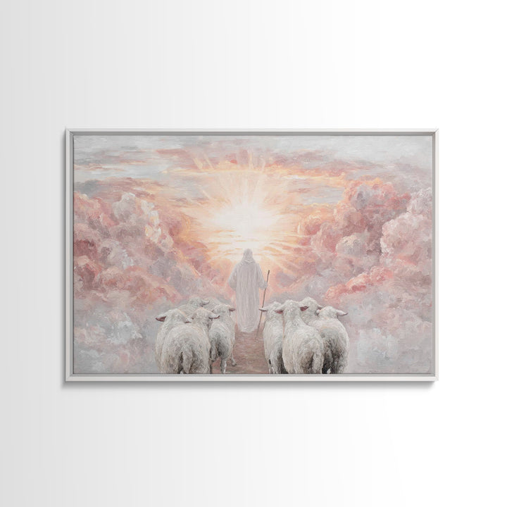 Heavenly Dawn – Framed Canvas Print – Christian Wall Art – Christian Art Canvas – Jesus Painting – Christian Decor – Modern Christian Art