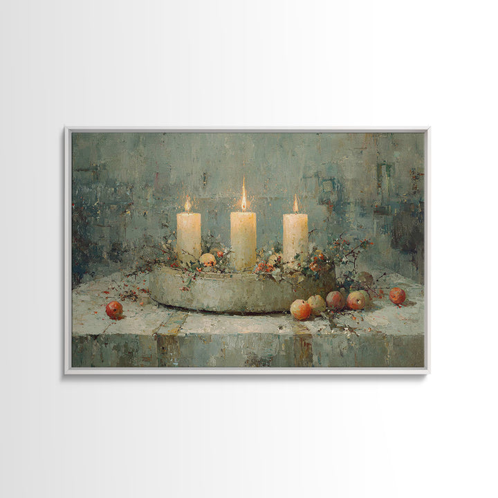Blessed Advent, Framed Canvas Print, Christian Art Canvas, Christmas Wall Art, Christian Christmas Art, Christian Art