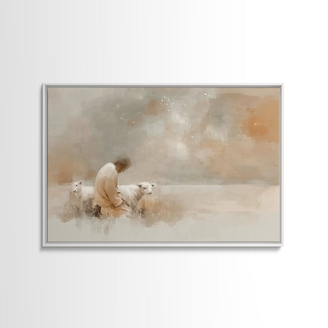 Silent Petition – Framed Canvas Print – Christian Art Canvas – Christian Painting – Christian Wall Art – Moody Christian Art – Christian Gi