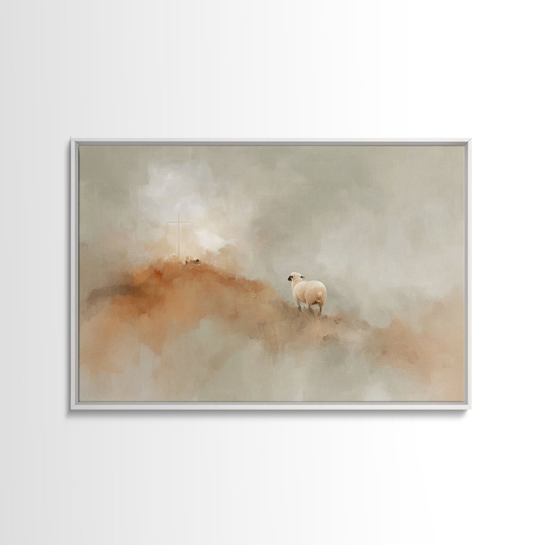 Glory In The Clouds, Framed Canvas Print, Christian Art Canvas, Jesus Painting, Christian Wall Art, Christmas Art Prints, Christian Christm