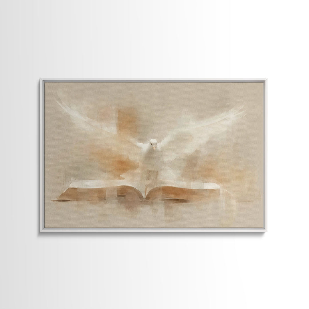 Spirit Of Peace, Framed Canvas Print, Christian Wall Art, Christian Art Canvas, Christian Paintings, Christian Gift Ideas, Subtle Christian