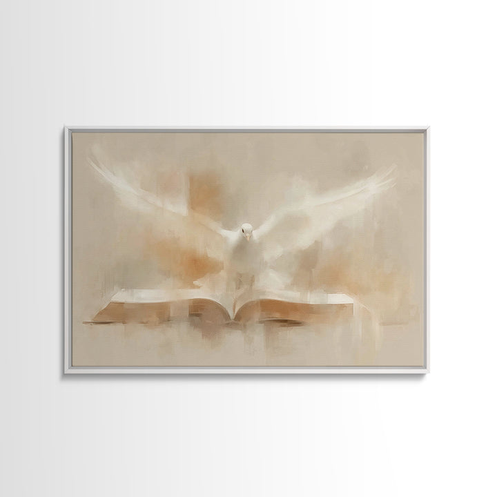 Spirit Of Peace, Framed Canvas Print, Christian Wall Art, Christian Art Canvas, Christian Paintings, Christian Gift Ideas, Subtle Christian