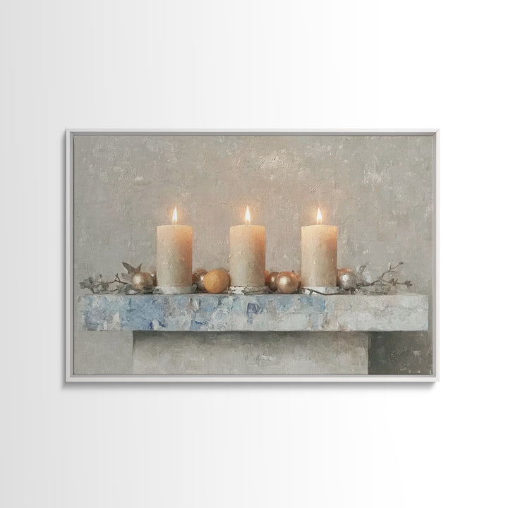 Quiet Trinity Glow | Framed Canvas Print | Christian Art Canvas | Subtle Christian Art | Christmas Art Work | Christian Wall Art | Christia