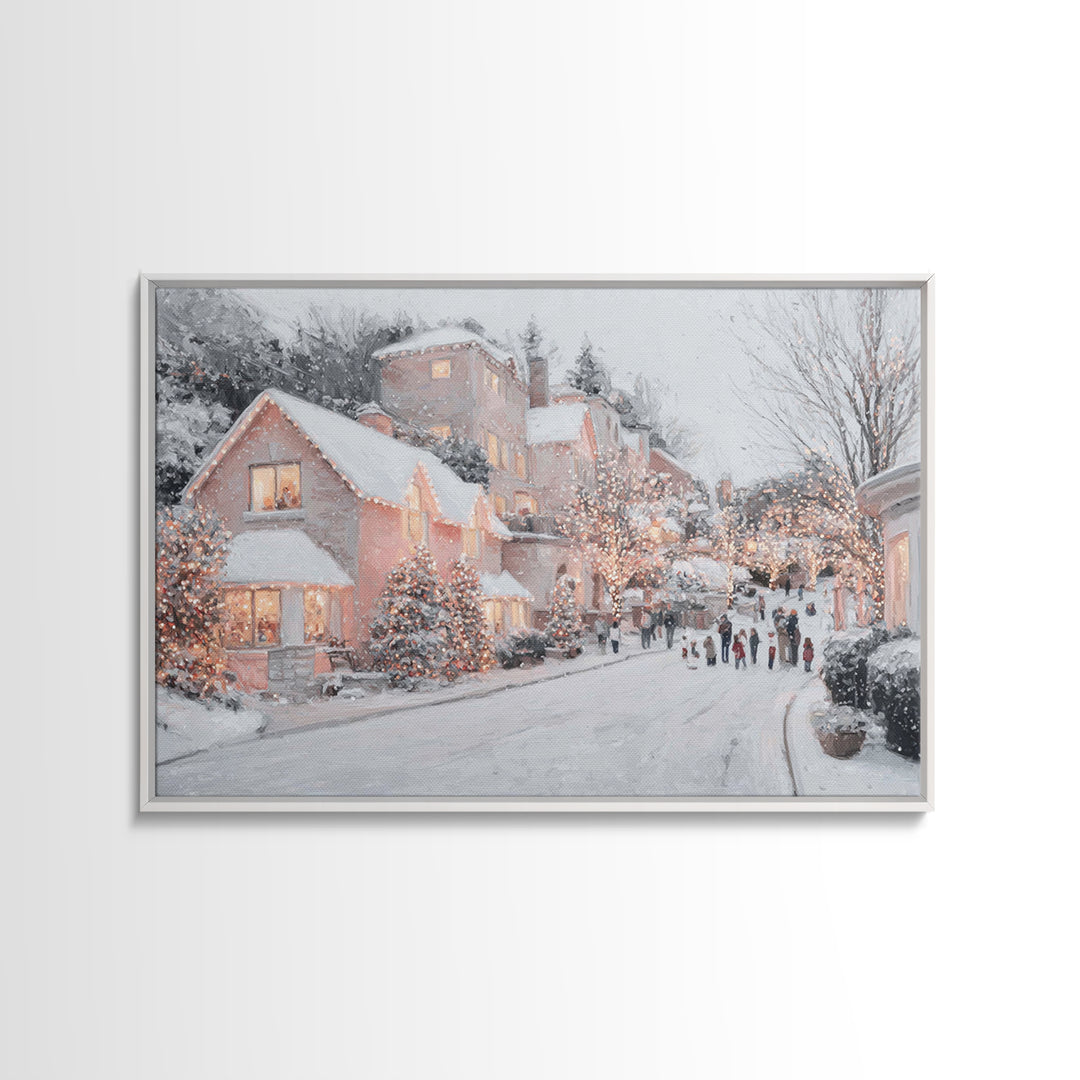 Holiday Lane Blessing – Framed Canvas Print – Framed Christmas Art – Christmas Wall Art – Christian Christmas Art – Christmas Art Prints –