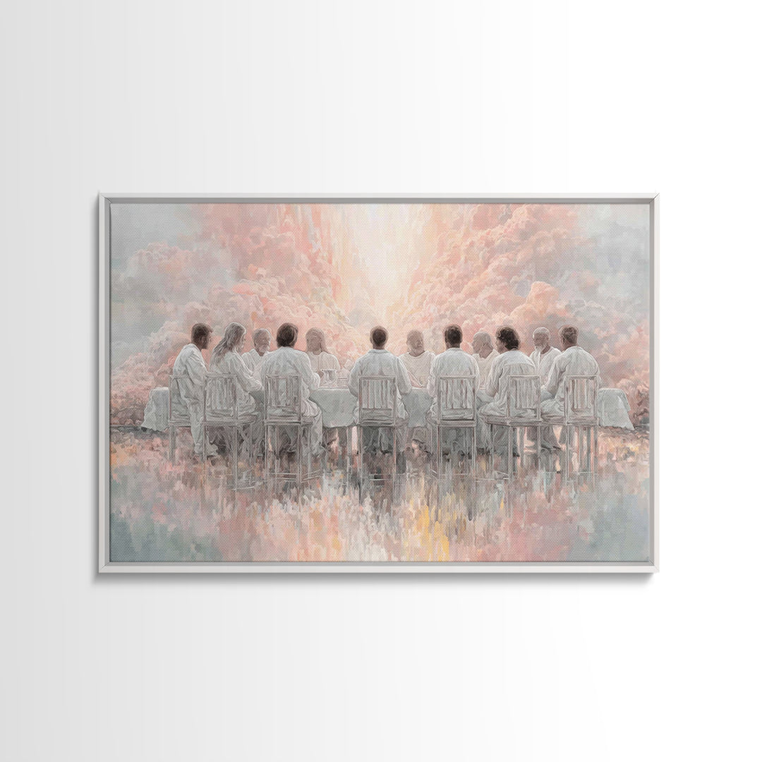 Radiant Fellowship Grace | Framed Canvas Print | Christian Wall Art | Modern Christian Art | Jesus Painting | Christian Christmas Art | Chr
