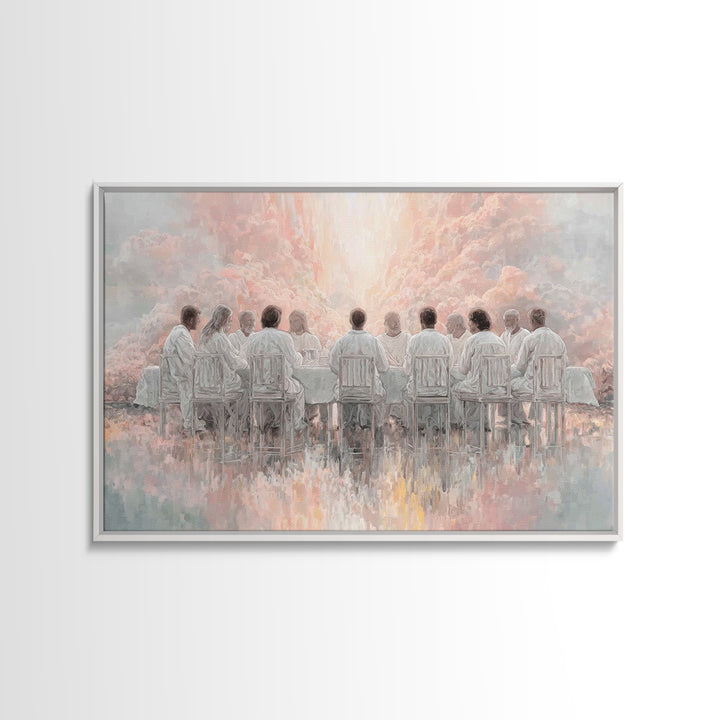 Radiant Fellowship Grace | Framed Canvas Print | Christian Wall Art | Modern Christian Art | Jesus Painting | Christian Christmas Art | Chr