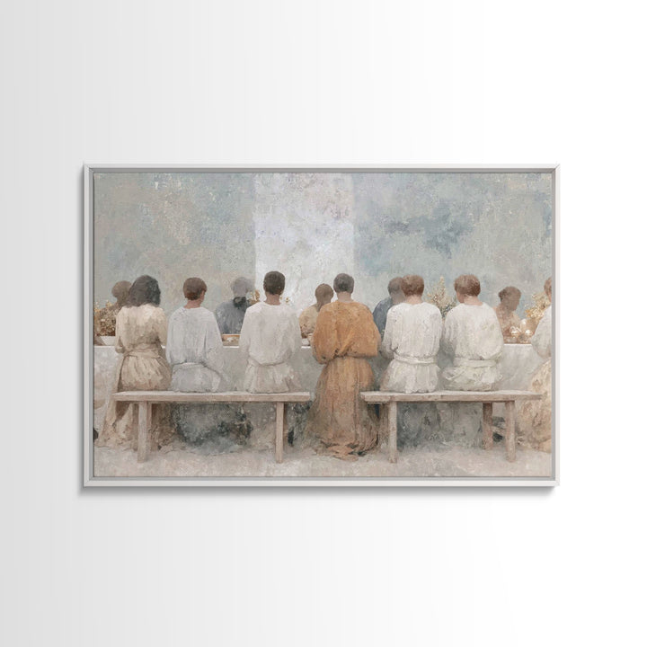 Sacred Table Harmony – Framed Canvas Print – Christian Wall Art – Christian Art Canvas – Jesus Painting – Vintage Christian Art – Christian