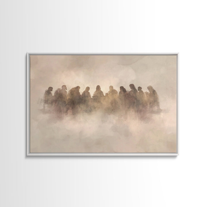 Eternal Peace Gathering | Framed Canvas Print | Christian Wall Art | Minimalist Christian Art | Jesus Painting | Christian Art Canvas | Chr