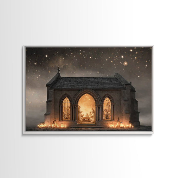Ancient Supper Sanctuary – Framed Canvas Print – Christian Wall Art – Vintage Christian Art – Jesus Painting – Christian Art Canvas – Chris