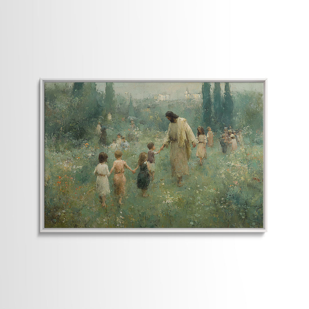 Manger In The Mist – Framed Canvas Print – Christian Wall Art – Christian Art Canvas – Christmas Art – Moody Christmas Art – Jesus Christma