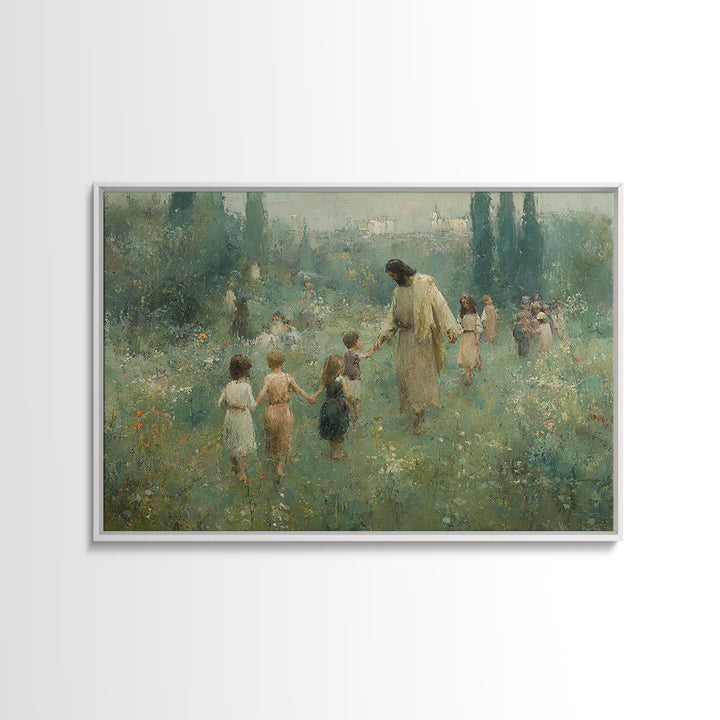 Manger In The Mist – Framed Canvas Print – Christian Wall Art – Christian Art Canvas – Christmas Art – Moody Christmas Art – Jesus Christma