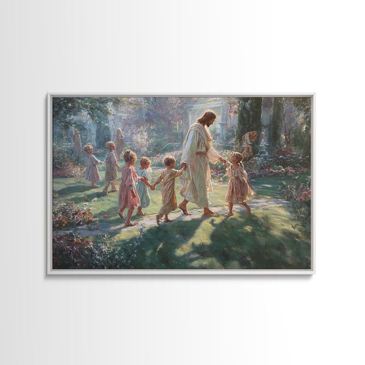 Garden Of Mercy – Framed Canvas Print – Christian Wall Art – Jesus Painting – Christian Art Canvas – Christian Decor – Christian Gift Ideas