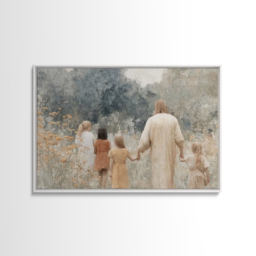 Fields Of Promise | Framed Canvas Print | Christian Art Canvas | Jesus Painting | Christian Decor For Home | Large Christian Art | Christia