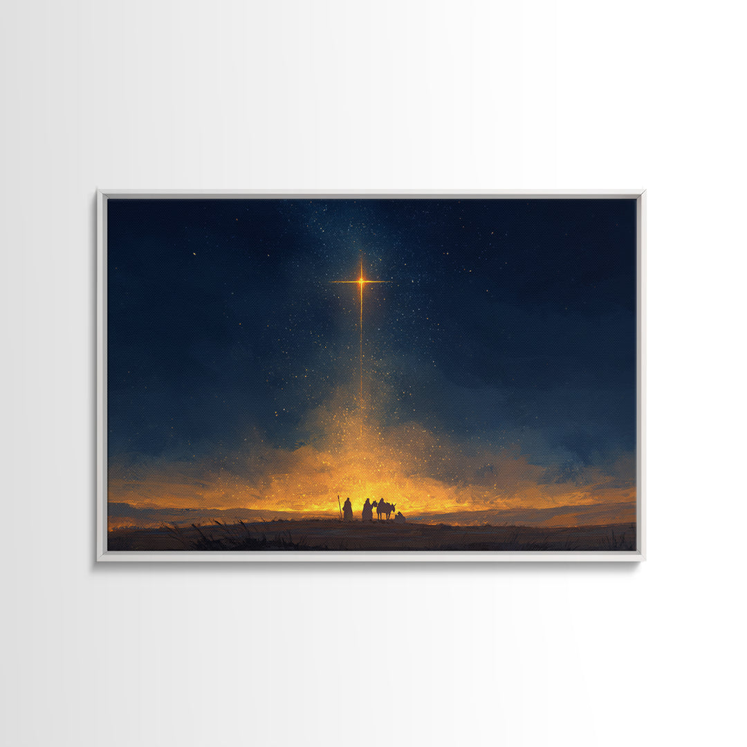 Star Of Wonder – Framed Canvas Print – Christian Christmas Art – Christmas Wall Art – Christmas Canvas Wall Art – Christian Art Canvas – Ch