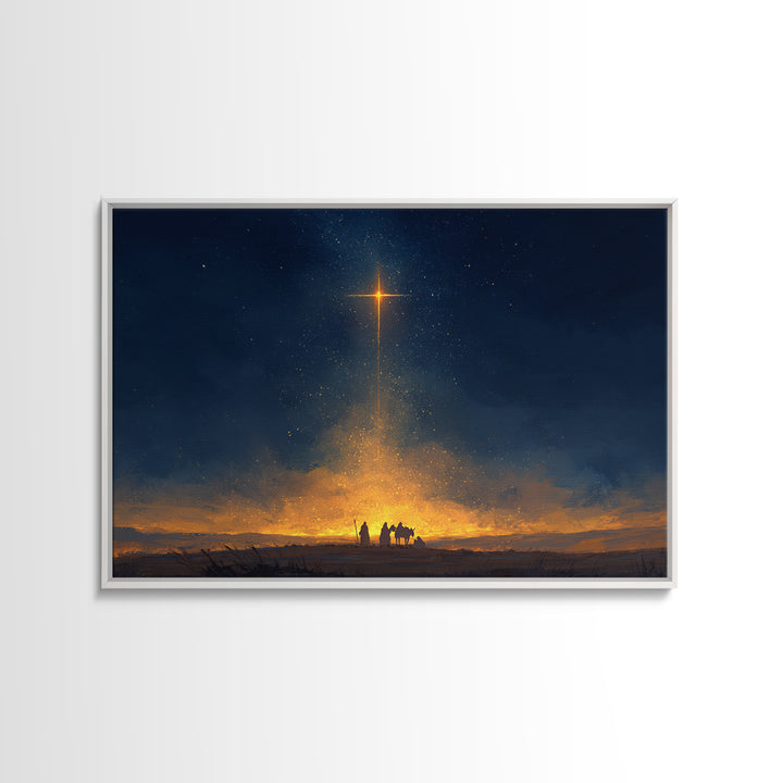 Star Of Wonder – Framed Canvas Print – Christian Christmas Art – Christmas Wall Art – Christmas Canvas Wall Art – Christian Art Canvas – Ch