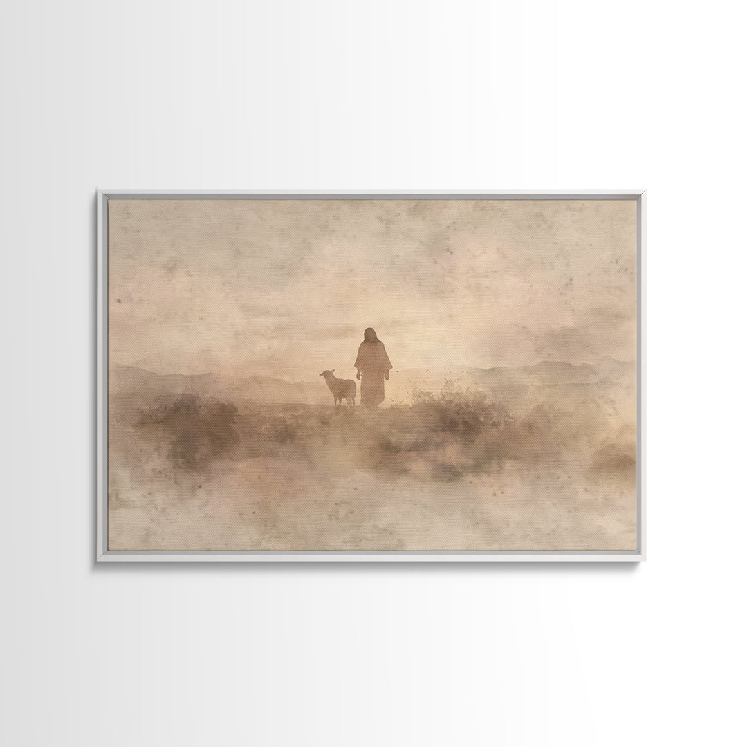 Dust Of Mercy | Framed Canvas Print | Christian Art Canvas | Subtle Christian Art | Jesus Painting | Christian Wall Art | Christian Decorat