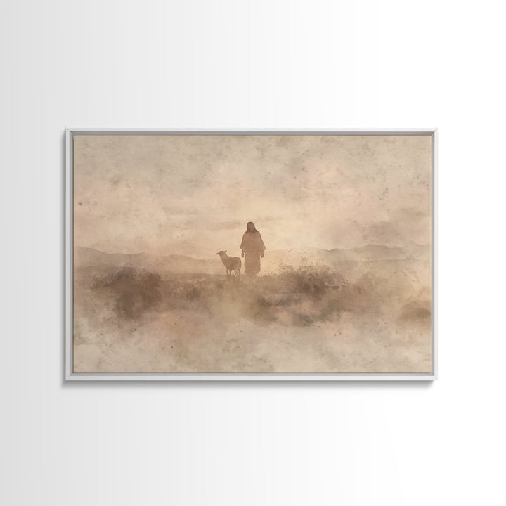 Dust Of Mercy | Framed Canvas Print | Christian Art Canvas | Subtle Christian Art | Jesus Painting | Christian Wall Art | Christian Decorat