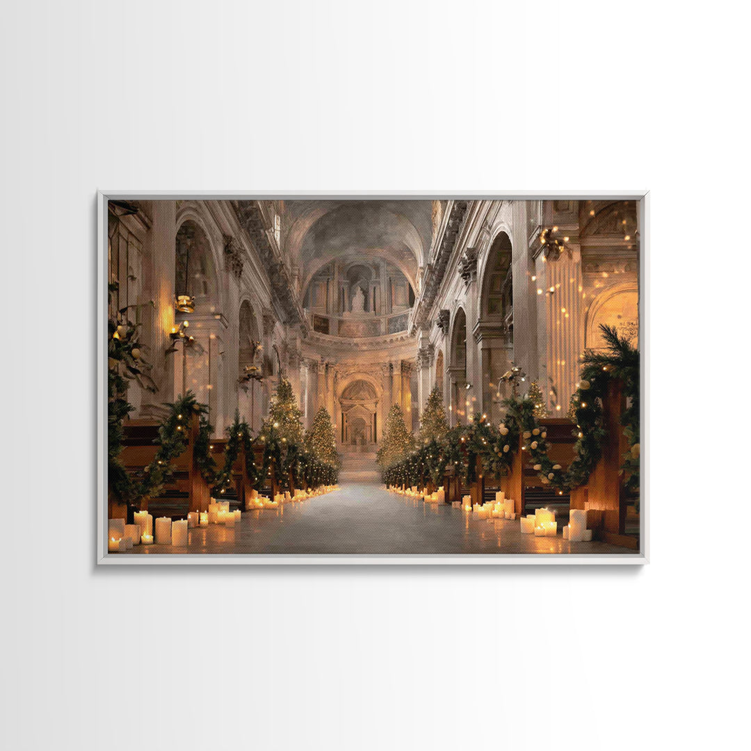 Midnight Blessing – Framed Canvas Print – Christian Wall Art – Christmas Art Prints – Christian Art Canvas – Christian Christmas Art – Chri