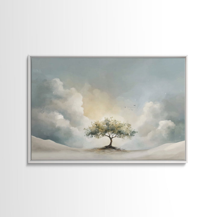 Tree Of Promise | Framed Canvas Print | Christian Wall Art | Christian Art Canvas | Christian Decor | Minimalist Christian Art