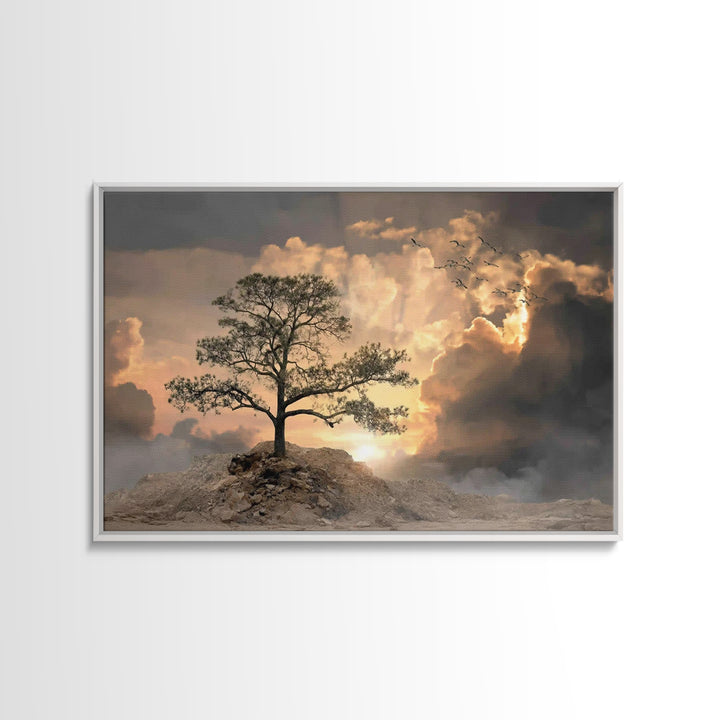 Dawn Of Renewal - Framed Canvas Print - Christian Art Canvas - Christian Wall Art - Christian Gift - Unique Christian Art - Moody Christian