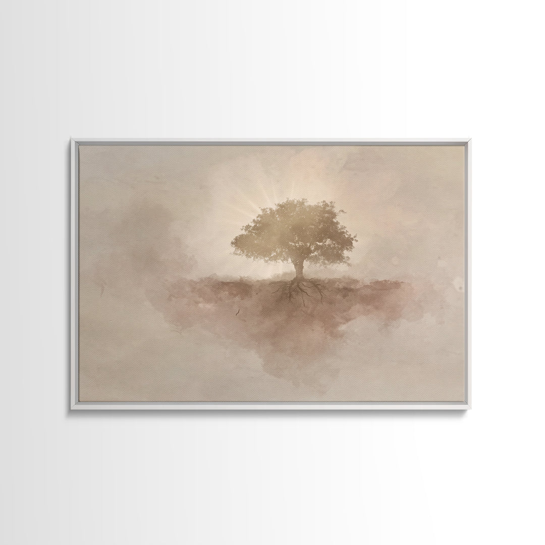 Rooted In Faith - Framed Canvas Print - Christian Art Canvas - Christian Wall Art - Christian Decoration - Subtle Christian Art - Christian