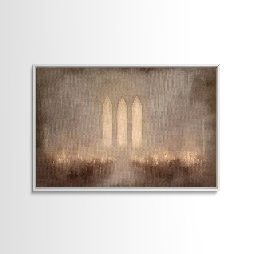 Sanctuary Dawn – Framed Canvas Print – Christian Art Canvas – Christmas Wall Art – Moody Christmas Art – Christian Art – Christian Decorati