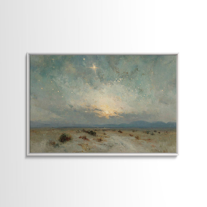 Star Of Salvation - Framed Canvas Print - Christian Christmas Art - Christian Wall Art - Christmas Art Prints - Christian Art Canvas - Chri