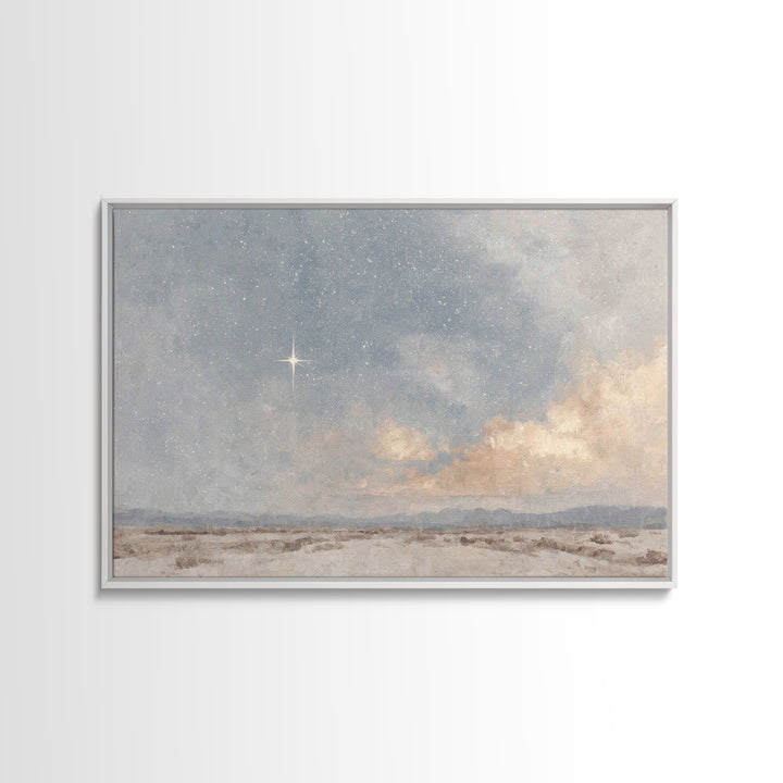 Star Of Bethlehem | Framed Canvas Print | Christian Christmas Art | Christian Wall Art | Christian Art Canvas | Christian Decor | Christmas