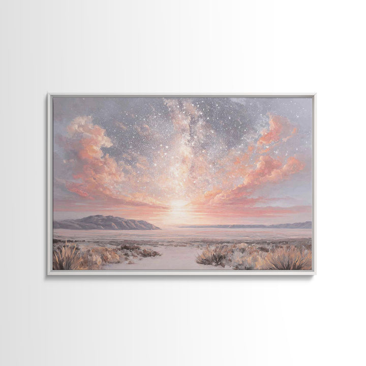 Silent Bethlehem Star, Framed Canvas Print, Christian Art Canvas, Christmas Wall Art, Christian Christmas Art, Jesus Christmas Art, Christi