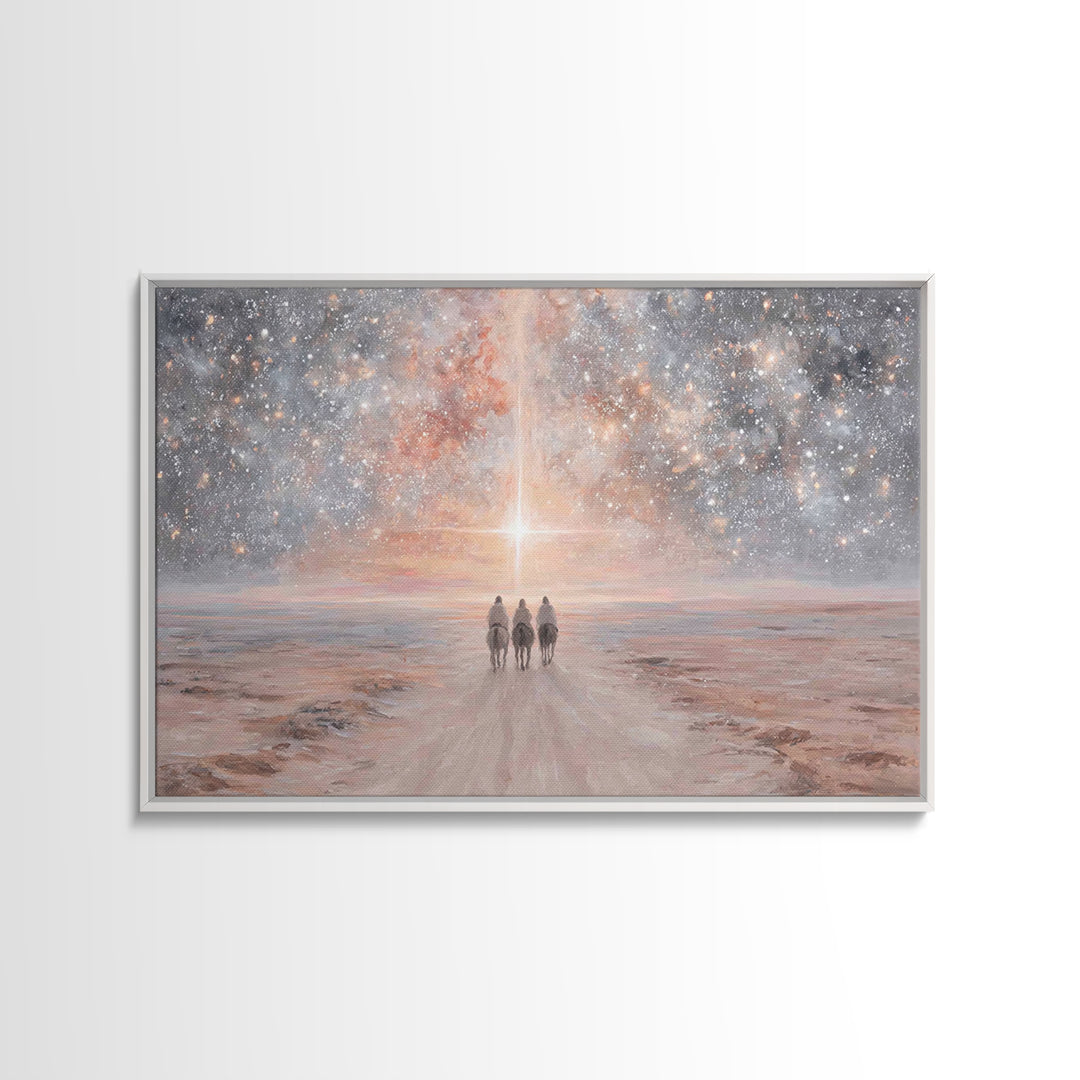Journey Of The Magi – Framed Canvas Print – Christian Christmas Art – Christian Art Canvas – Christmas Wall Art – Christian Decor For Home
