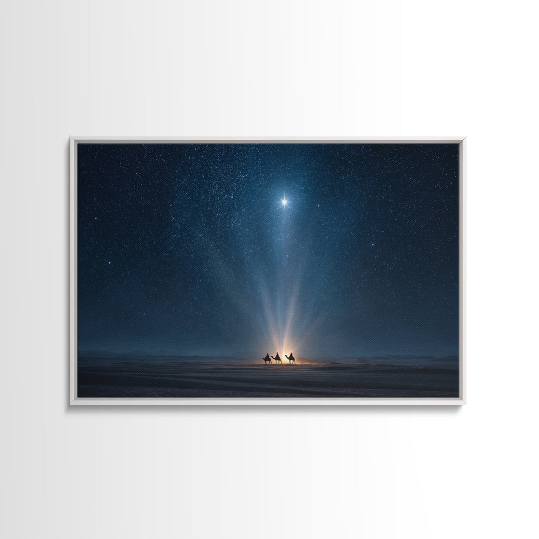 Star Of Wonder – Framed Canvas Print – Christian Wall Art – Christmas Art – Christian Art Canvas – Christian Christmas Decor – Christian Gi