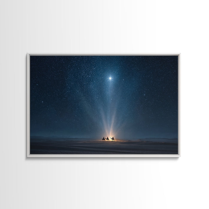 Star Of Wonder – Framed Canvas Print – Christian Wall Art – Christmas Art – Christian Art Canvas – Christian Christmas Decor – Christian Gi
