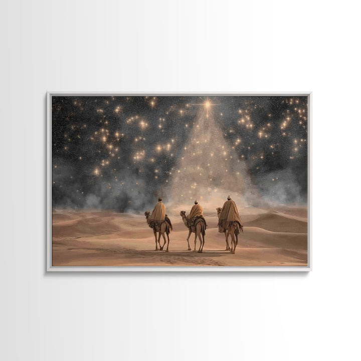Bethlehem Journey, Framed Canvas Print, Christian Christmas Art, Christian Art Canvas, Christmas Wall Art, Christian Decor, Christian Art W